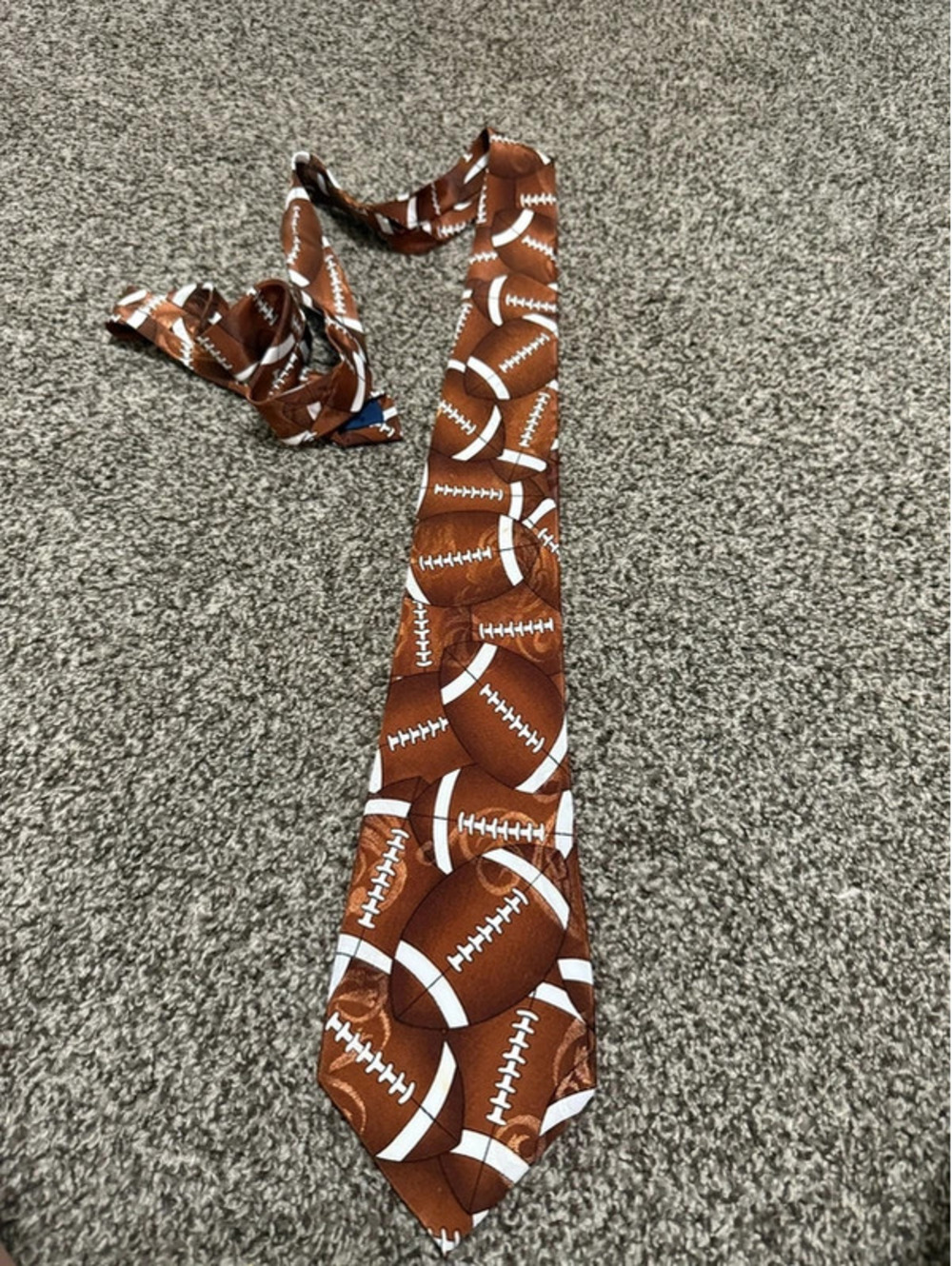 Vintage Renaissance Football Necktie Brown Novelty Sports Men’s Tie
